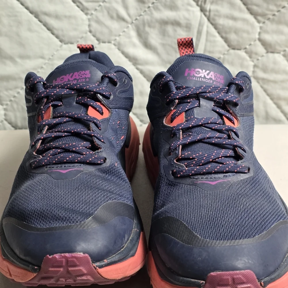Hoka One One Challenger ATR 6 Trail Running Sneakers Shoes Women's Purple blue